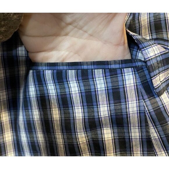 Banana‎ Republic Womens Size Small Blue Plaid Shirt Blazer Jacket Preppy Office - Picture 5 of 9